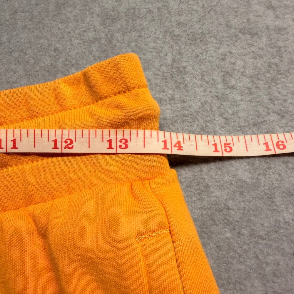 Fabletics Mens French Terry Athletic Shorts Orange Mustard Pockets Size S - Picture 4 of 8